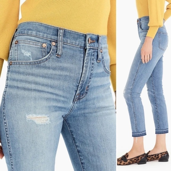 J. Crew Vintage Straight Jeans 25 0 high rise distressed released‎ frayed hem - Picture 11 of 15